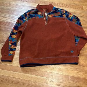 The territory ahead thick luxurious fleece jacket with colorful camo accent.